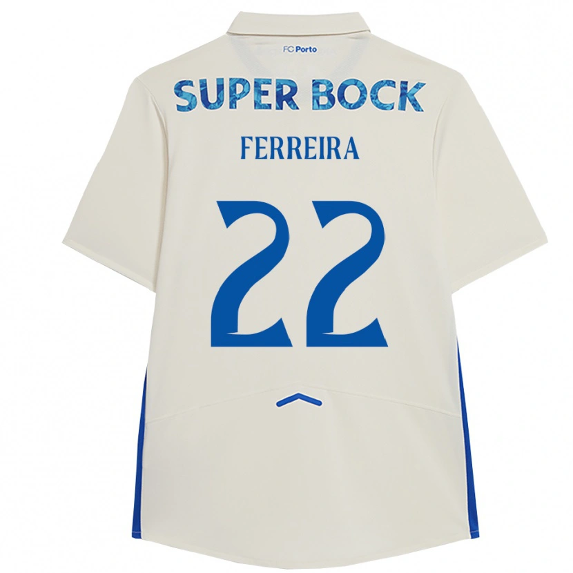 Danxen Mann Joana Ferreira #22 Hvit Blå Tredje Sett Drakt Trøye 2025/26 Skjorter T-Skjorte