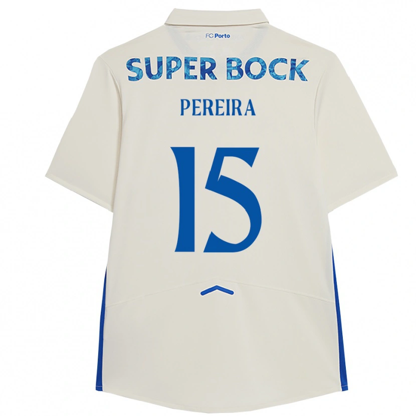 Danxen Mann Yoan Pereira #15 Hvit Blå Tredje Sett Drakt Trøye 2025/26 Skjorter T-Skjorte