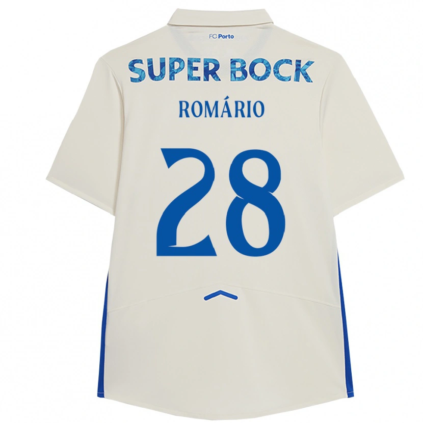 Danxen Mann Romário Baró #28 Hvit Blå Tredje Sett Drakt Trøye 2025/26 Skjorter T-Skjorte