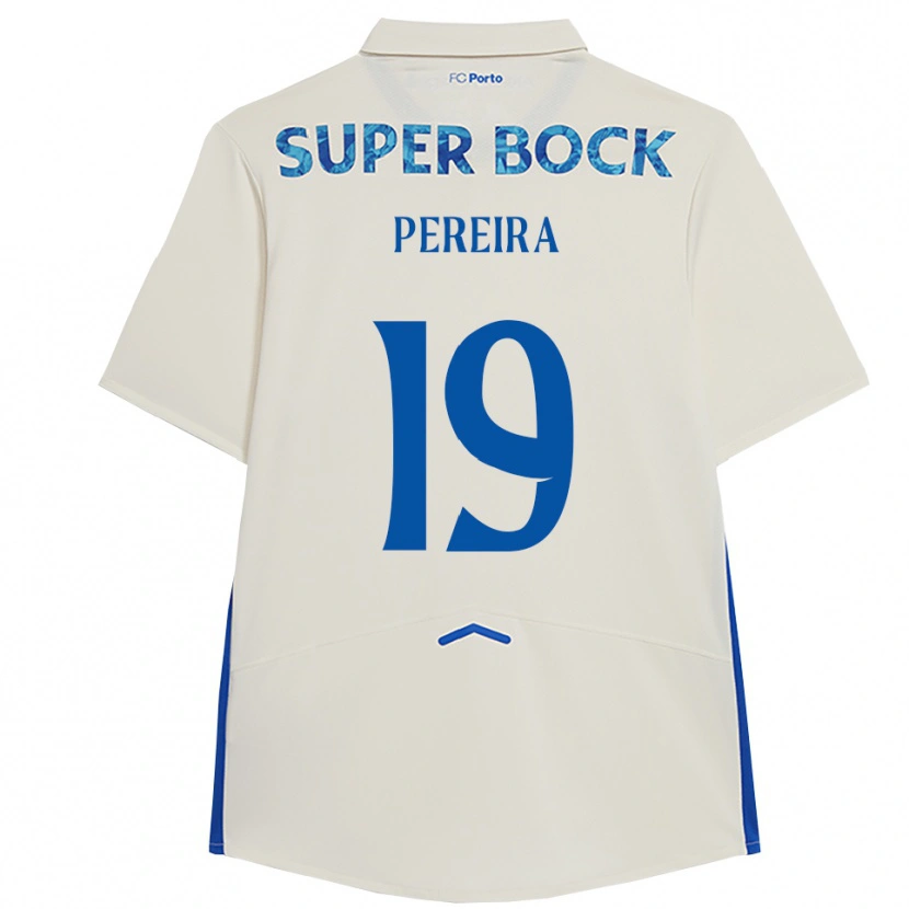 Danxen Mann João Pereira #19 Hvit Blå Tredje Sett Drakt Trøye 2025/26 Skjorter T-Skjorte