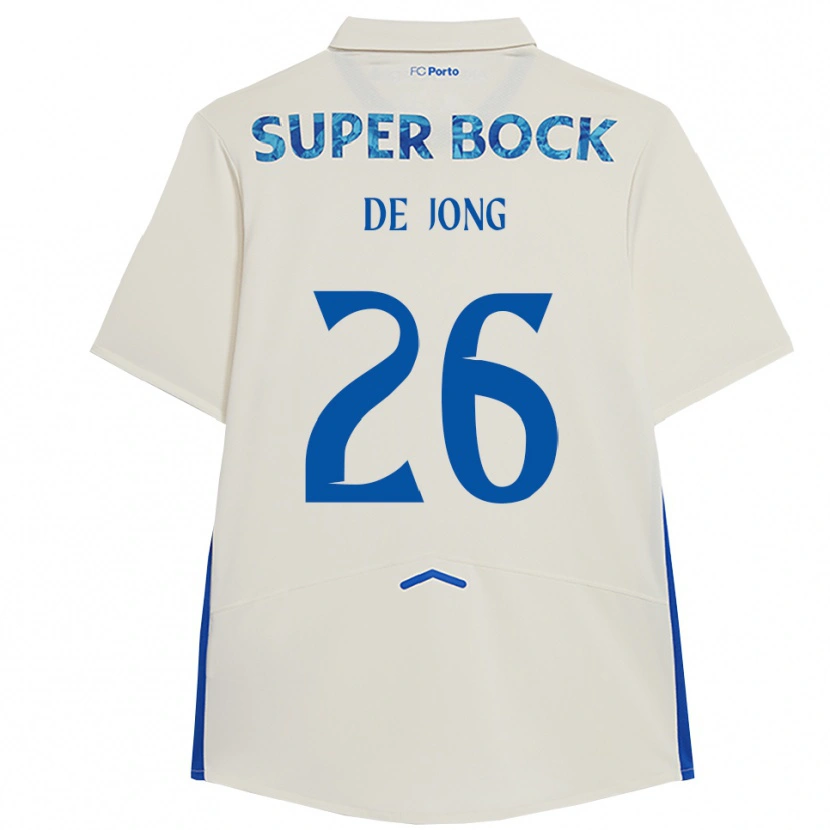 Danxen Mann Luuk De Jong #26 Hvit Blå Tredje Sett Drakt Trøye 2025/26 Skjorter T-Skjorte