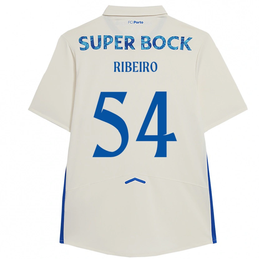 Danxen Mann António Ribeiro #54 Hvit Blå Tredje Sett Drakt Trøye 2025/26 Skjorter T-Skjorte
