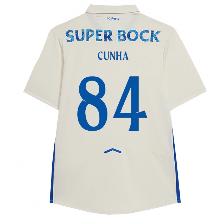 Danxen Mann Martim Cunha #84 Hvit Blå Tredje Sett Drakt Trøye 2025/26 Skjorter T-Skjorte