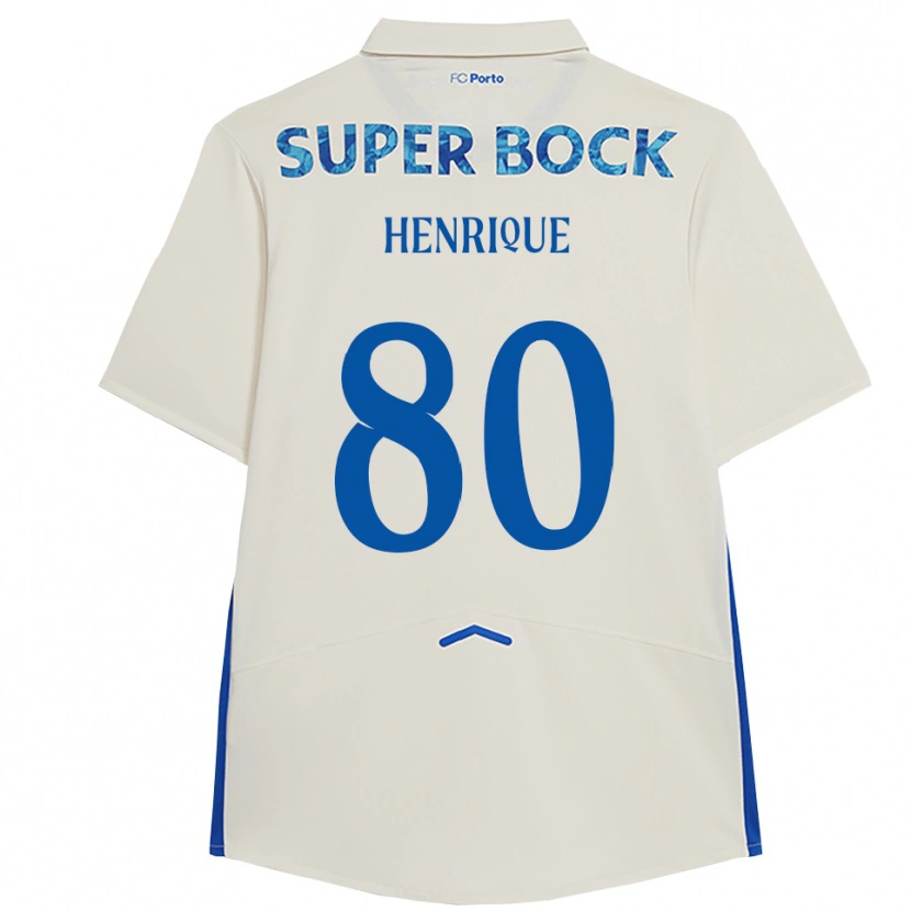 Danxen Mann Kaio Henrique #80 Hvit Blå Tredje Sett Drakt Trøye 2025/26 Skjorter T-Skjorte