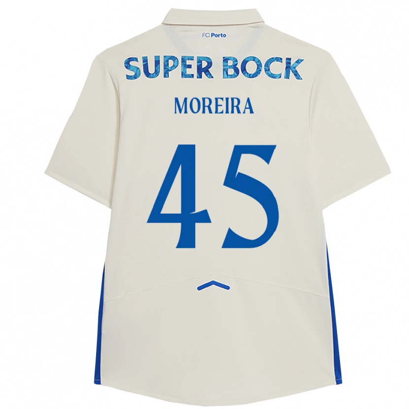 Danxen Mann João Moreira #45 Hvit Blå Tredje Sett Drakt Trøye 2025/26 Skjorter T-Skjorte