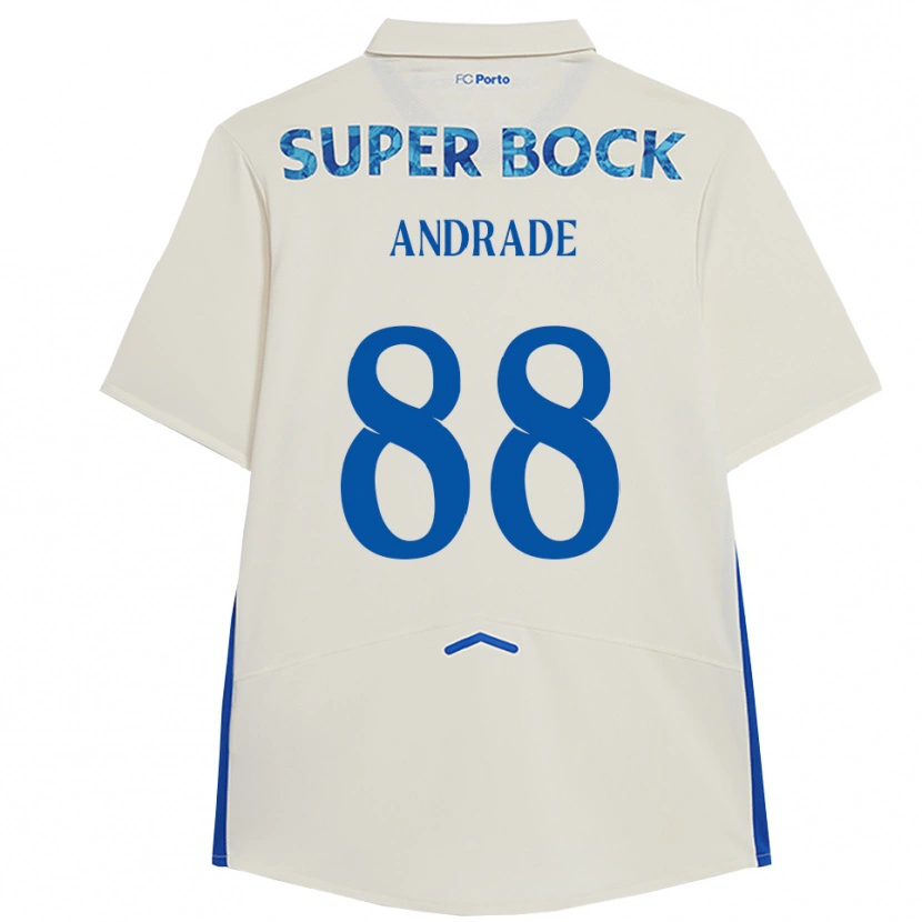 Danxen Mann Domingos Andrade #88 Hvit Blå Tredje Sett Drakt Trøye 2025/26 Skjorter T-Skjorte