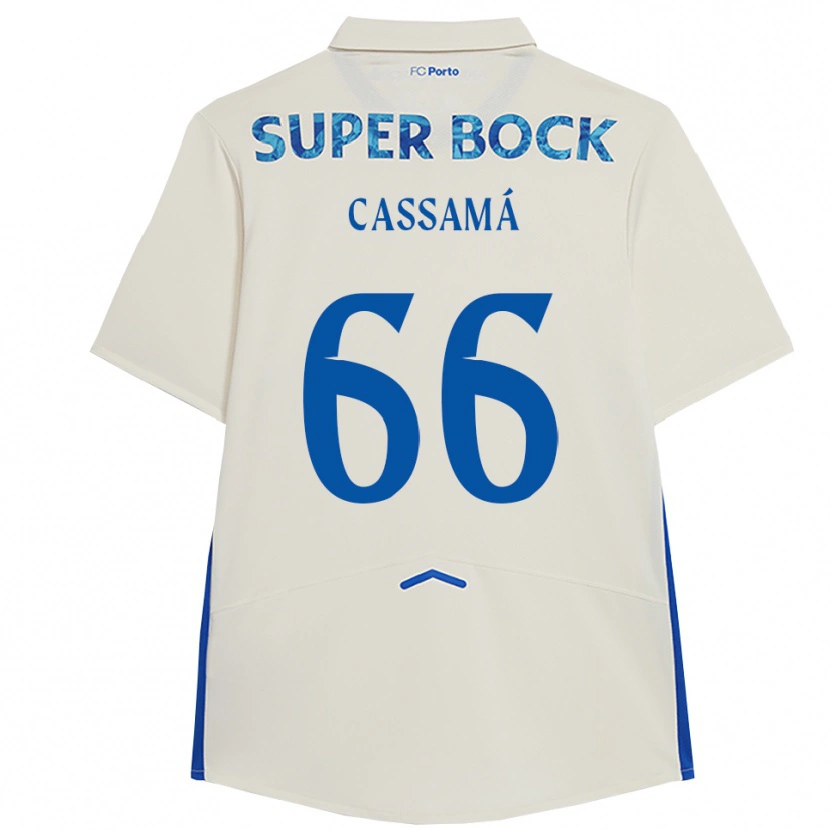 Danxen Mann Adramane Cassamá #66 Hvit Blå Tredje Sett Drakt Trøye 2025/26 Skjorter T-Skjorte