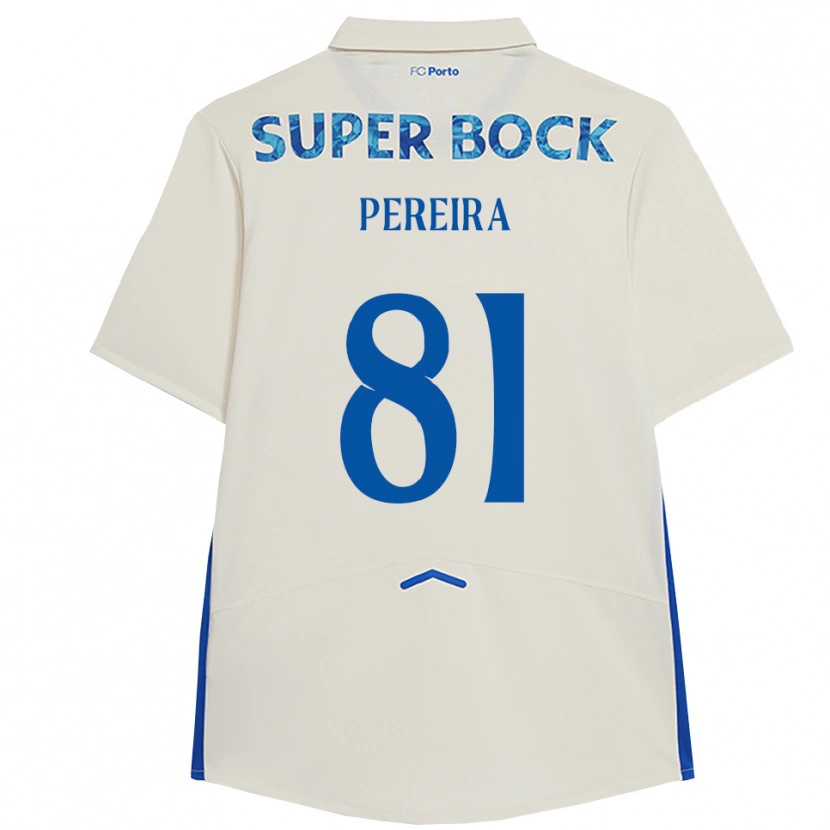 Danxen Mann Martim Pereira #81 Hvit Blå Tredje Sett Drakt Trøye 2025/26 Skjorter T-Skjorte