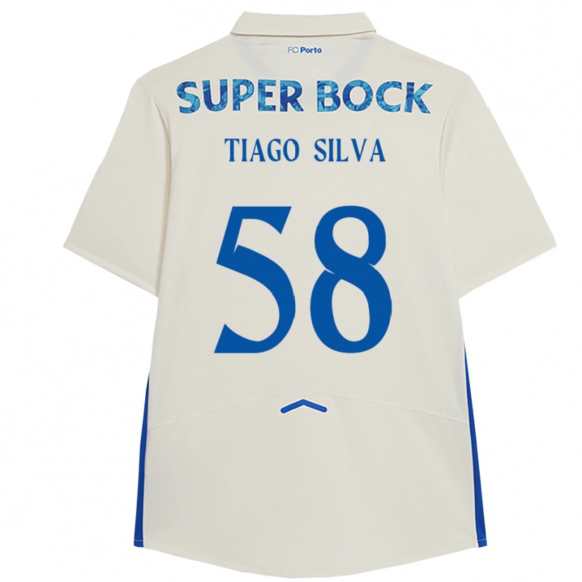 Danxen Mann Tiago Silva #58 Hvit Blå Tredje Sett Drakt Trøye 2025/26 Skjorter T-Skjorte