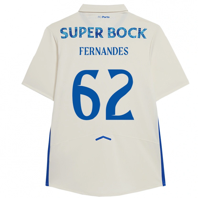 Danxen Mann Rodrigo Fernandes #62 Hvit Blå Tredje Sett Drakt Trøye 2025/26 Skjorter T-Skjorte