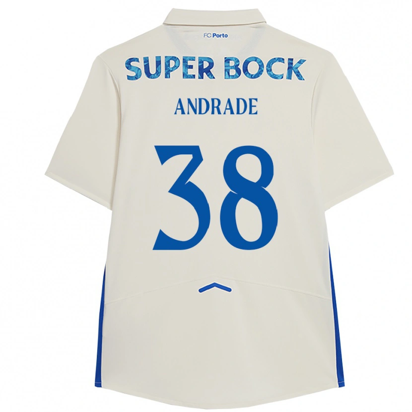 Danxen Mann Fernando Andrade #38 Hvit Blå Tredje Sett Drakt Trøye 2025/26 Skjorter T-Skjorte