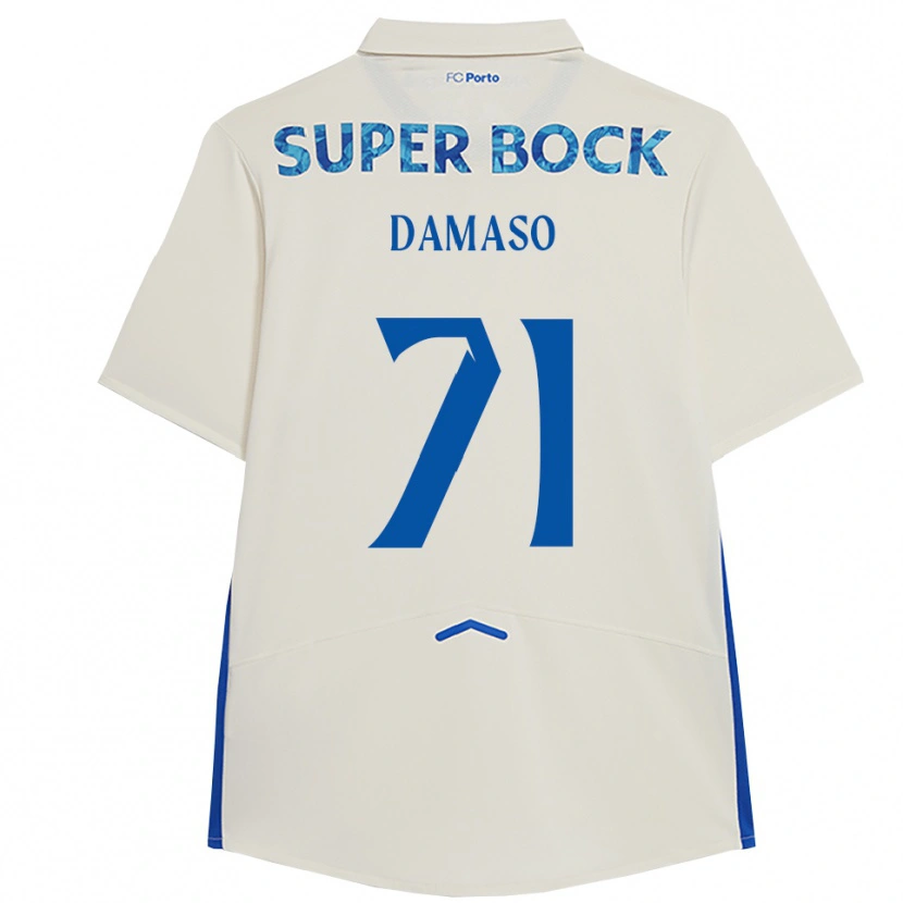 Danxen Mann Nico Damaso #71 Hvit Blå Tredje Sett Drakt Trøye 2025/26 Skjorter T-Skjorte