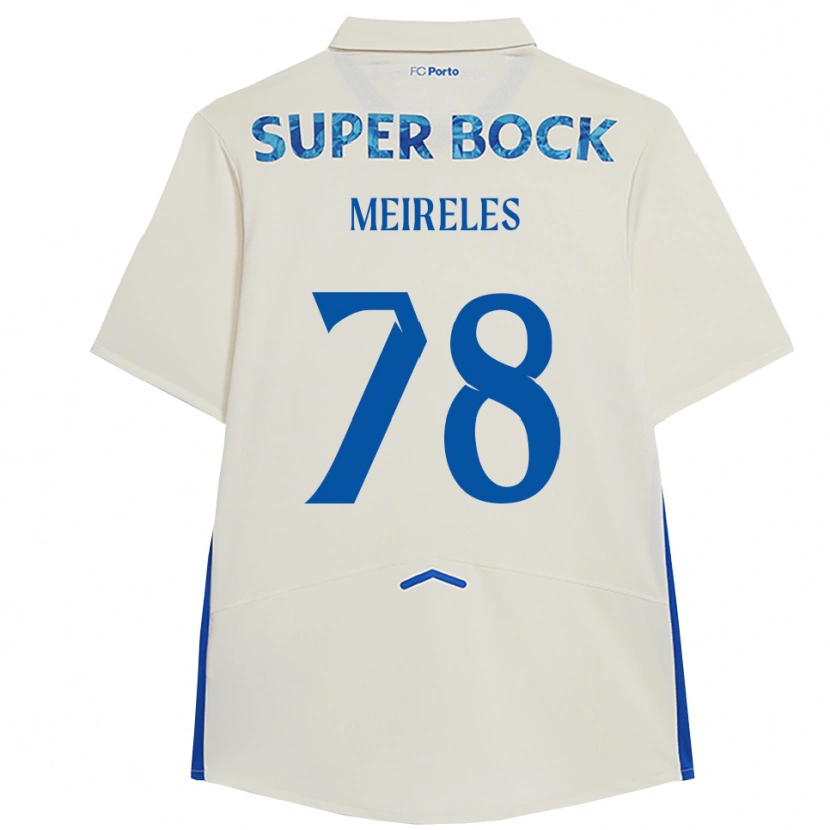 Danxen Mann Jorge Meireles #78 Hvit Blå Tredje Sett Drakt Trøye 2025/26 Skjorter T-Skjorte