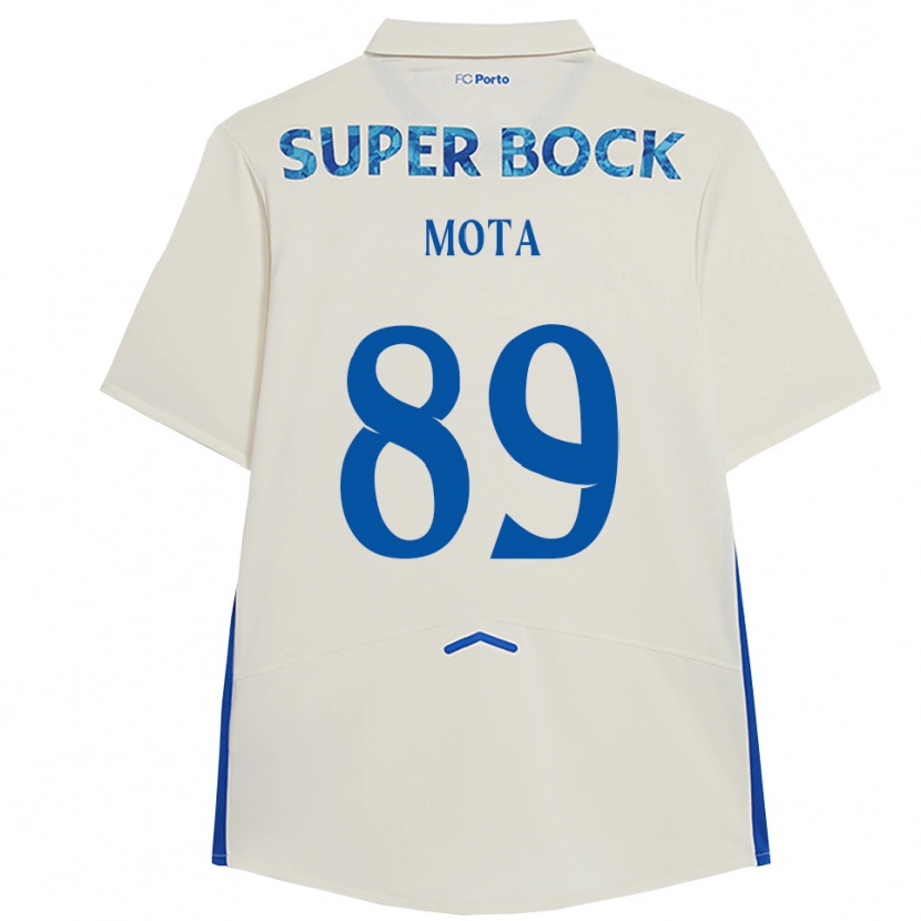 Danxen Mann Luís Mota #89 Hvit Blå Tredje Sett Drakt Trøye 2025/26 Skjorter T-Skjorte