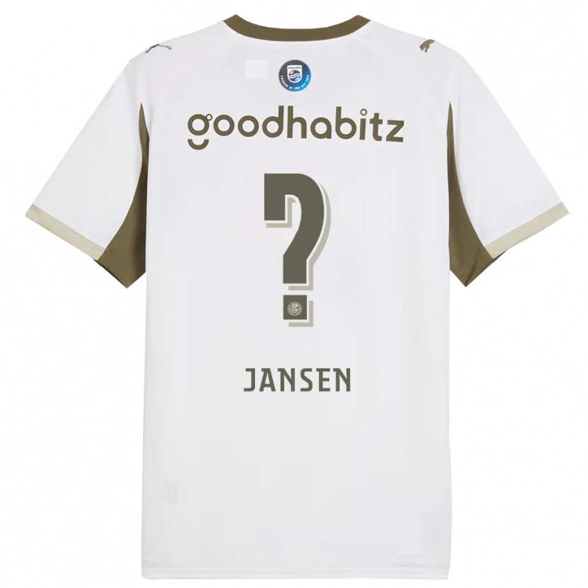 Danxen Mann Koen Jansen #0 Hvit Grå Tredje Sett Drakt Trøye 2025/26 Skjorter T-Skjorte