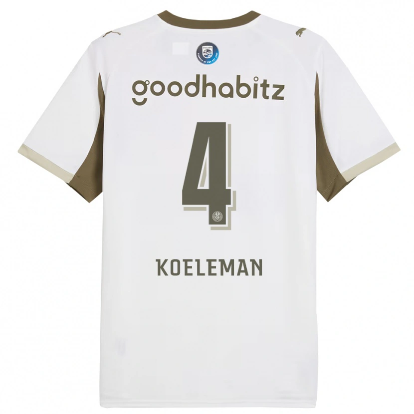 Danxen Mann Senna Koeleman #4 Hvit Grå Tredje Sett Drakt Trøye 2025/26 Skjorter T-Skjorte