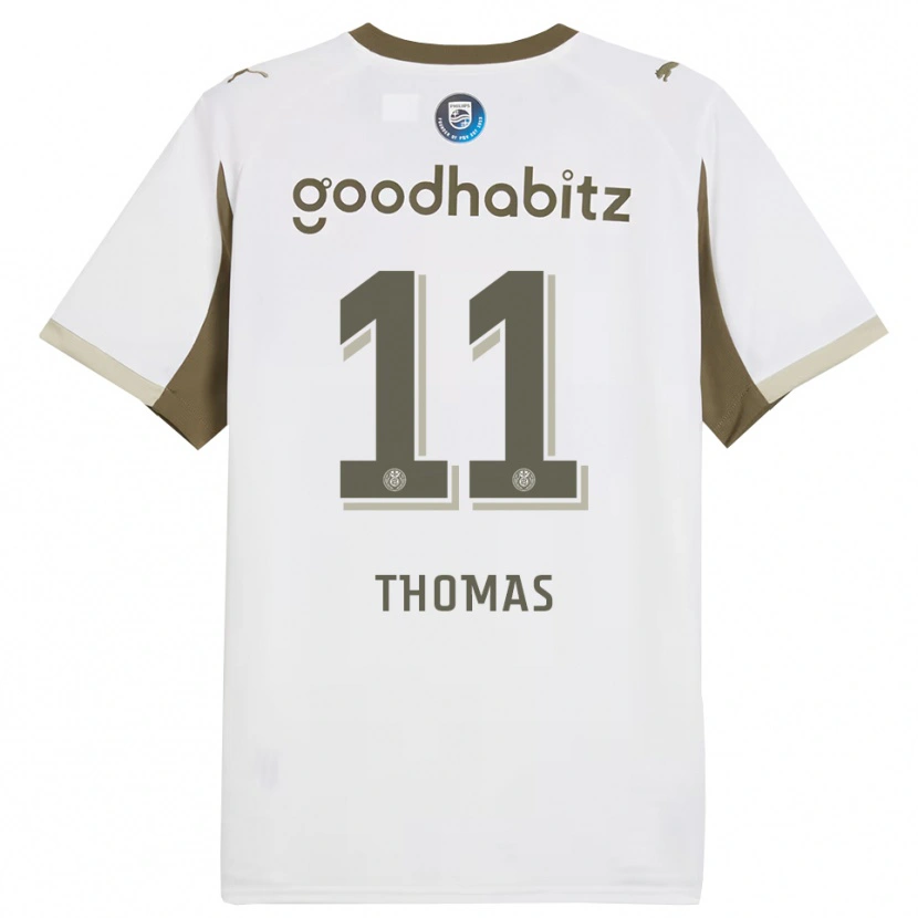 Danxen Mann Ayodele Thomas #11 Hvit Grå Tredje Sett Drakt Trøye 2025/26 Skjorter T-Skjorte