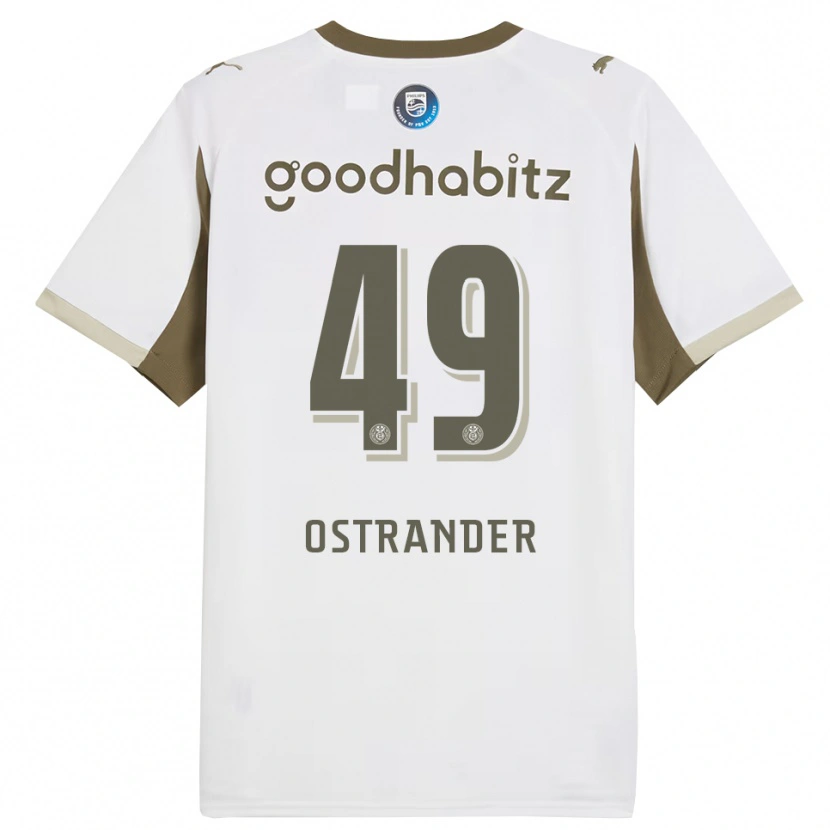 Danxen Mann William Ostrander #49 Hvit Grå Tredje Sett Drakt Trøye 2025/26 Skjorter T-Skjorte