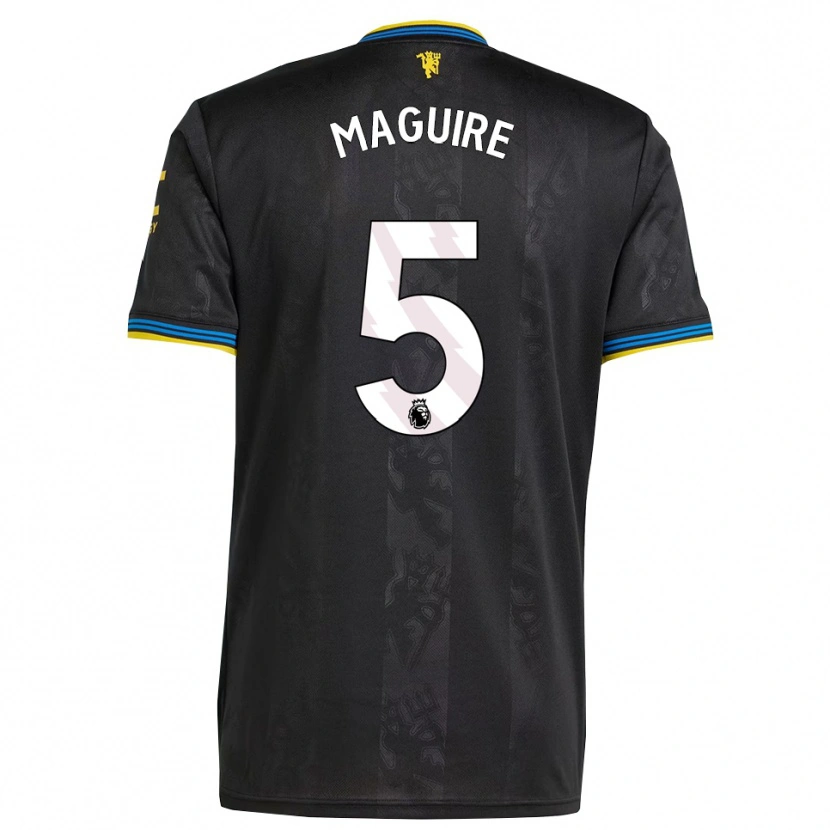 Danxen Mann Harry Maguire #5 Svart Gul Blå Tredje Sett Drakt Trøye 2025/26 Skjorter T-Skjorte
