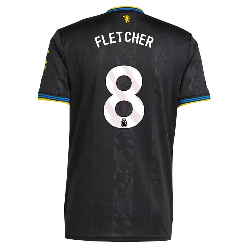 Danxen Mann Tyler Fletcher #8 Svart Gul Blå Tredje Sett Drakt Trøye 2025/26 Skjorter T-Skjorte