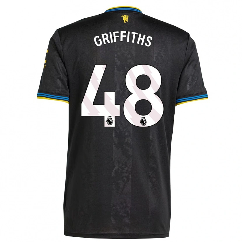 Danxen Mann Mared Griffiths #48 Svart Gul Blå Tredje Sett Drakt Trøye 2025/26 Skjorter T-Skjorte