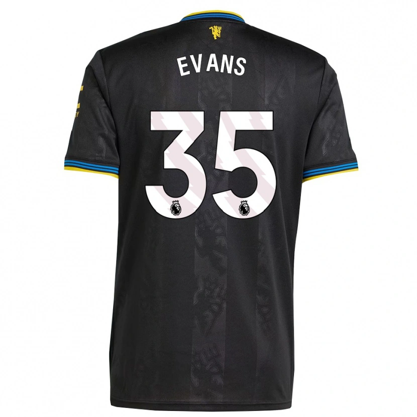 Danxen Mann Jonny Evans #35 Svart Gul Blå Tredje Sett Drakt Trøye 2025/26 Skjorter T-Skjorte
