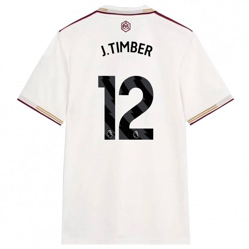 Danxen Mann Jurrien Timber #12 Off White Burgunder Tredje Sett Drakt Trøye 2025/26 Skjorter T-Skjorte