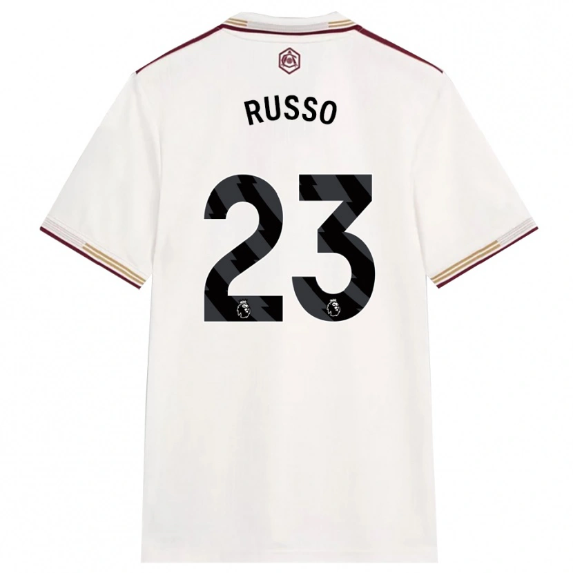 Danxen Mann Alessia Russo #23 Off White Burgunder Tredje Sett Drakt Trøye 2025/26 Skjorter T-Skjorte