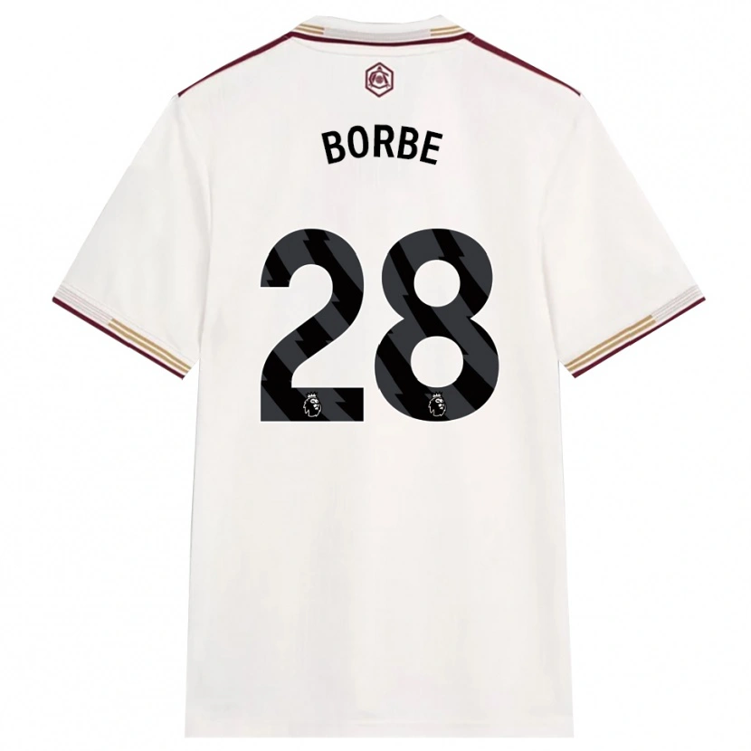 Danxen Mann Anneke Borbe #28 Off White Burgunder Tredje Sett Drakt Trøye 2025/26 Skjorter T-Skjorte