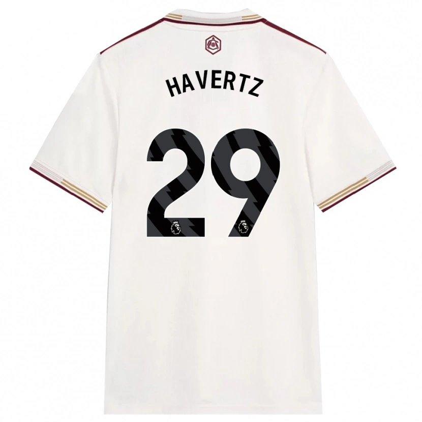 Danxen Mann Kai Havertz #29 Off White Burgunder Tredje Sett Drakt Trøye 2025/26 Skjorter T-Skjorte