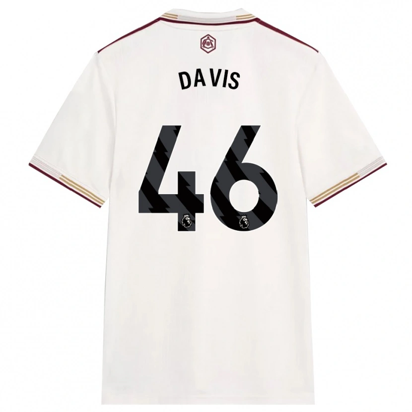 Danxen Mann Timi Davis #46 Off White Burgunder Tredje Sett Drakt Trøye 2025/26 Skjorter T-Skjorte