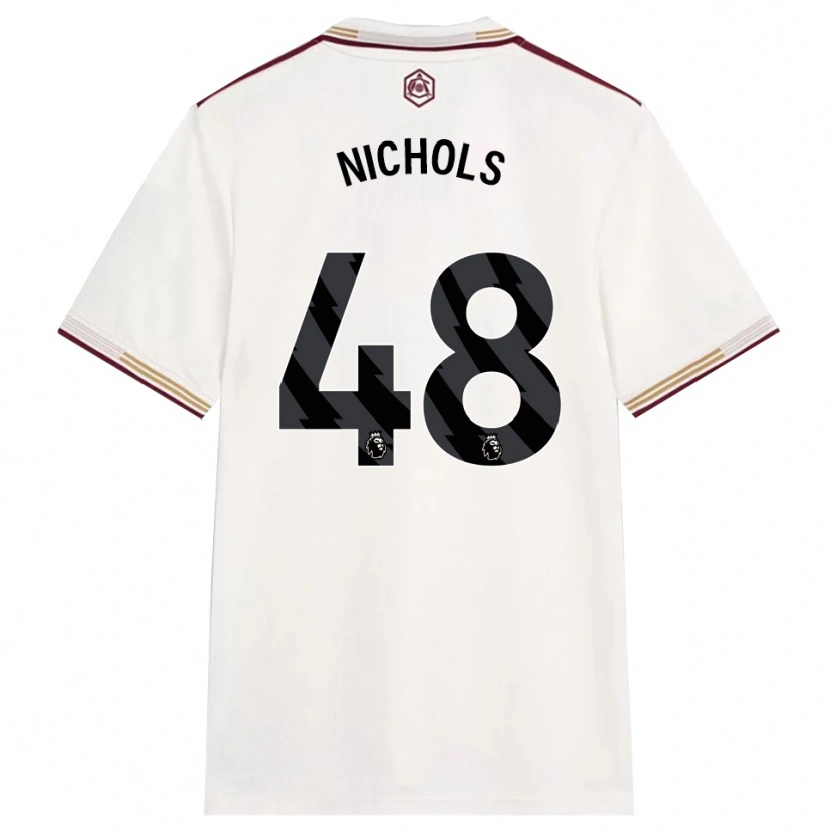 Danxen Mann Josh Nichols #48 Off White Burgunder Tredje Sett Drakt Trøye 2025/26 Skjorter T-Skjorte