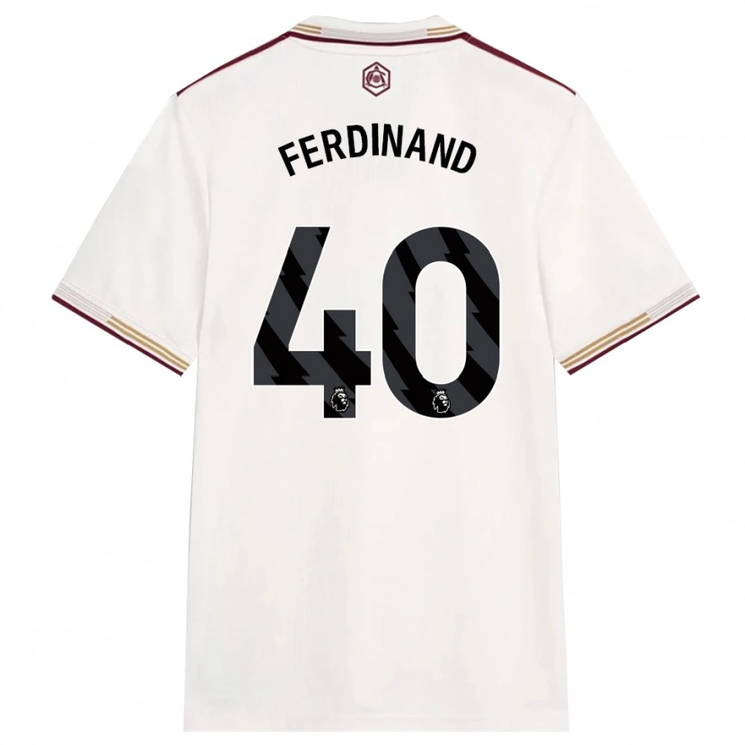 Danxen Mann Sebastian Ferdinand #40 Off White Burgunder Tredje Sett Drakt Trøye 2025/26 Skjorter T-Skjorte