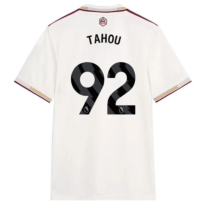 Danxen Mann Joshua Tahou #92 Off White Burgunder Tredje Sett Drakt Trøye 2025/26 Skjorter T-Skjorte