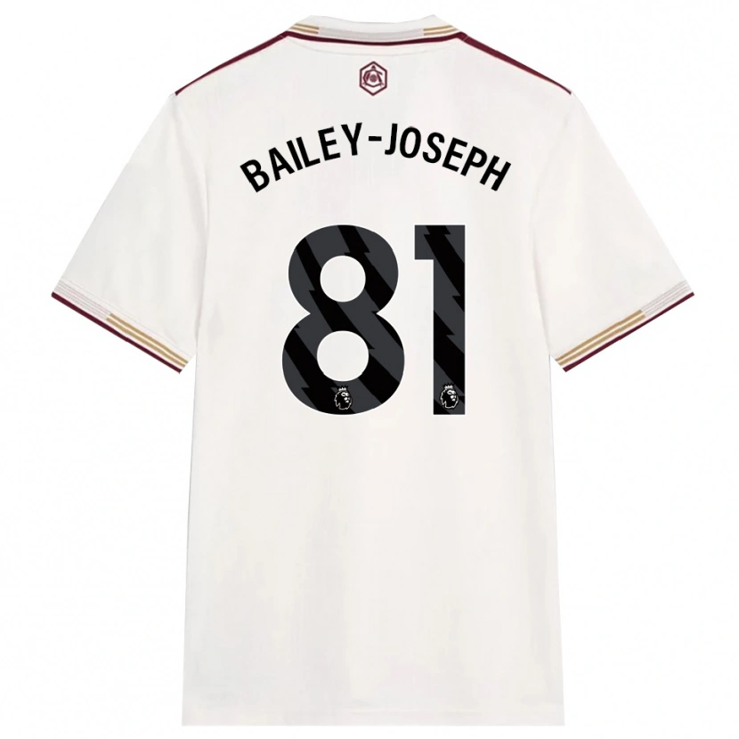 Danxen Mann Brando Bailey-Joseph #81 Off White Burgunder Tredje Sett Drakt Trøye 2025/26 Skjorter T-Skjorte