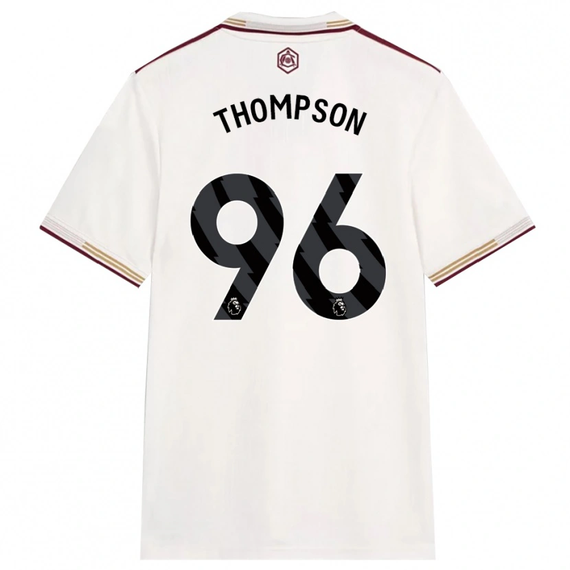 Danxen Mann Kyran Thompson #96 Off White Burgunder Tredje Sett Drakt Trøye 2025/26 Skjorter T-Skjorte