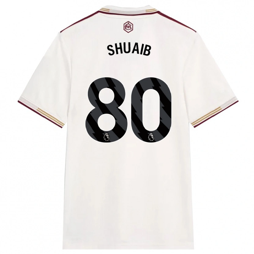 Danxen Mann Zac Shuaib #80 Off White Burgunder Tredje Sett Drakt Trøye 2025/26 Skjorter T-Skjorte