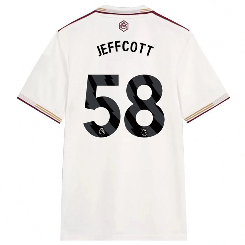 Danxen Mann Henry Jeffcott #58 Off White Burgunder Tredje Sett Drakt Trøye 2025/26 Skjorter T-Skjorte
