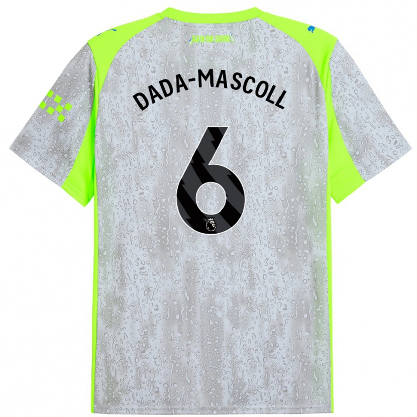Danxen Mann Isaiah Dada-Mascoll #6 Grå Gul Tredje Sett Drakt Trøye 2025/26 Skjorter T-Skjorte