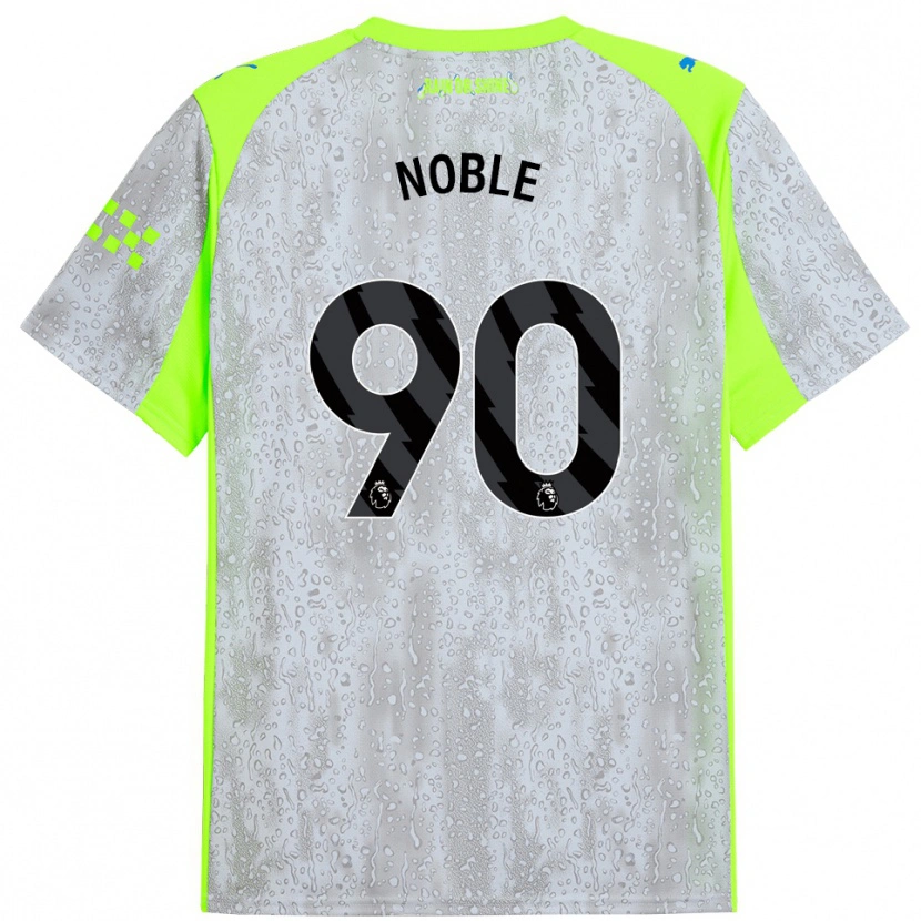 Danxen Mann Kian Noble #90 Grå Gul Tredje Sett Drakt Trøye 2025/26 Skjorter T-Skjorte