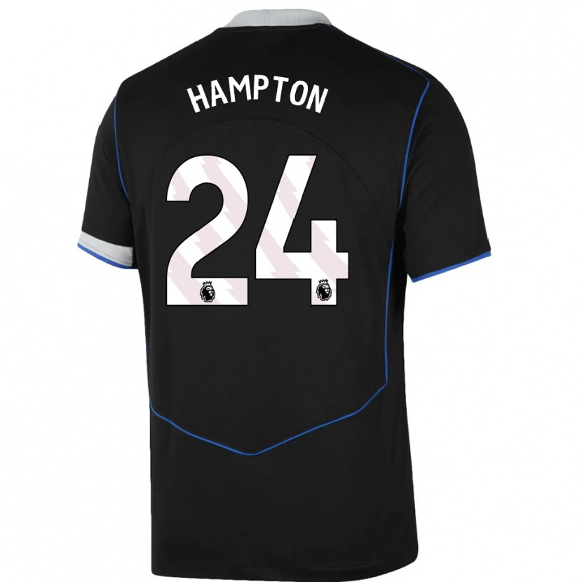 Danxen Mann Hannah Hampton #24 Svart Blå Sølv Tredje Sett Drakt Trøye 2025/26 Skjorter T-Skjorte
