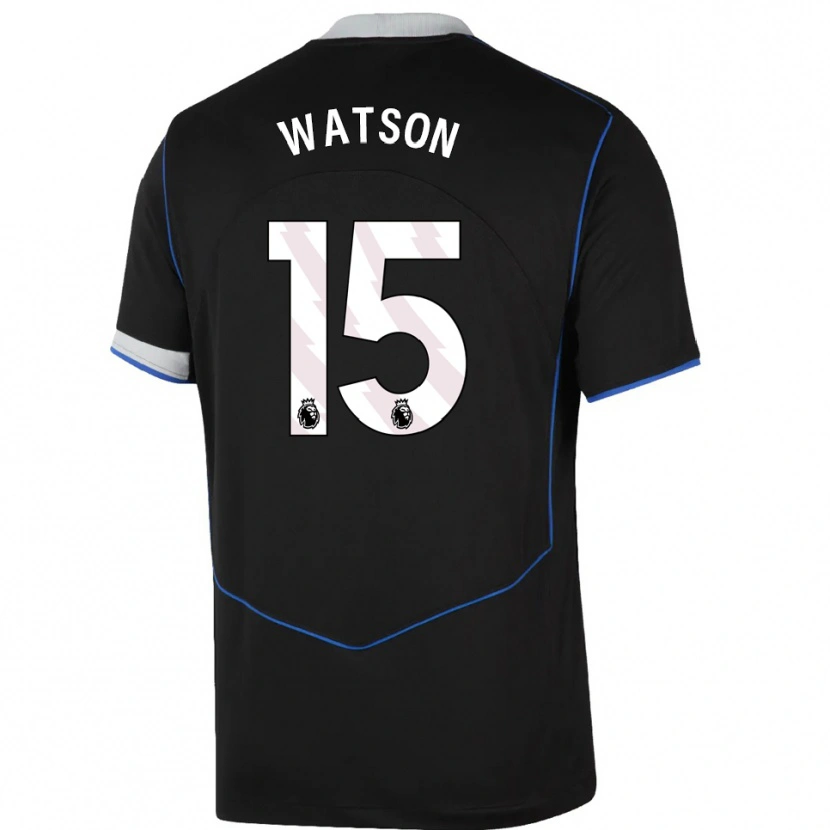Danxen Mann Reggie Watson #15 Svart Blå Sølv Tredje Sett Drakt Trøye 2025/26 Skjorter T-Skjorte