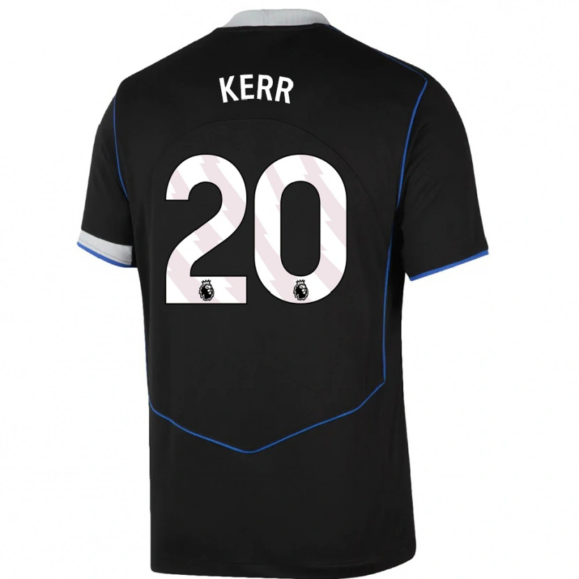 Danxen Mann Sam Kerr #20 Svart Blå Sølv Tredje Sett Drakt Trøye 2025/26 Skjorter T-Skjorte