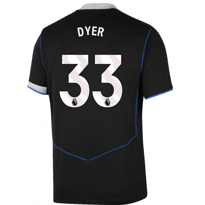 Danxen Mann Kiano Dyer #33 Svart Blå Sølv Tredje Sett Drakt Trøye 2025/26 Skjorter T-Skjorte