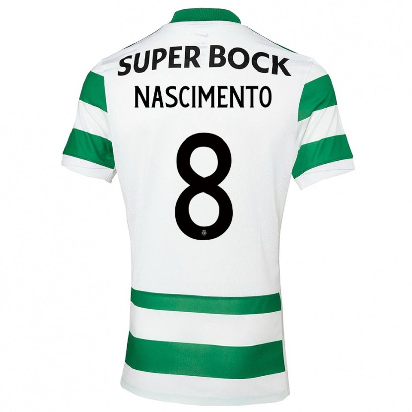 Danxen Dame Sandro Nascimento #8 Grønn Hvit Hjemmetrøye Drakt Trøye 2025/26 Skjorter T-Skjorte