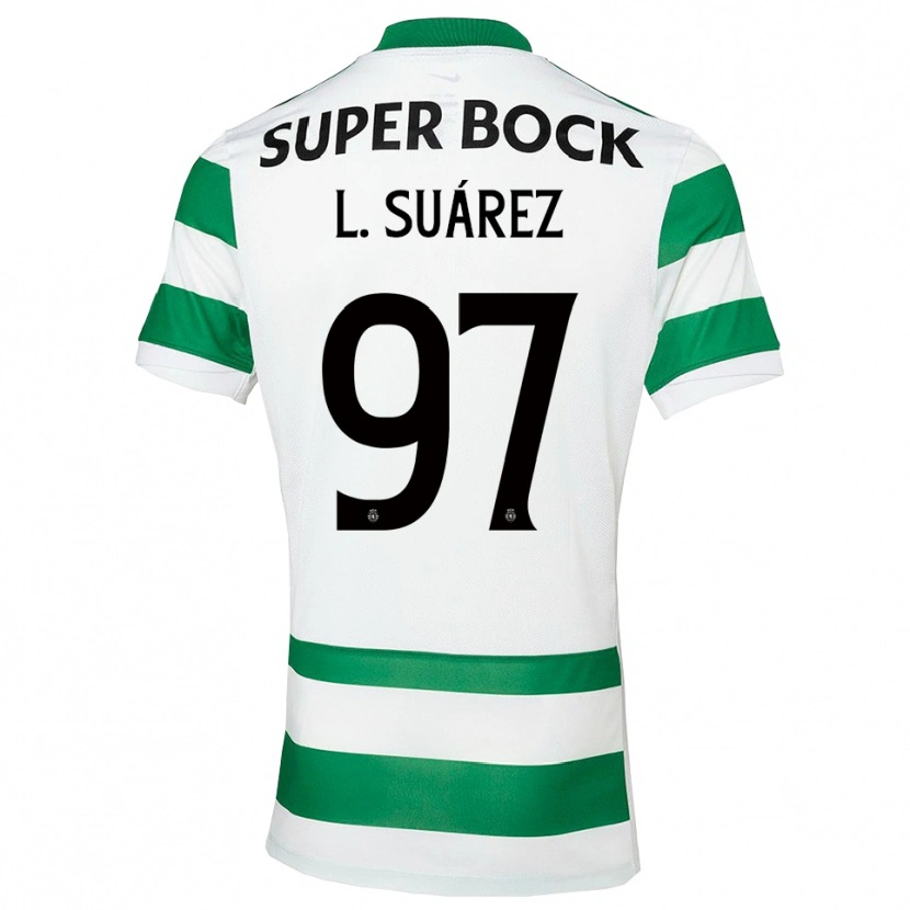 Danxen Dame Luis Suárez #97 Grønn Hvit Hjemmetrøye Drakt Trøye 2025/26 Skjorter T-Skjorte