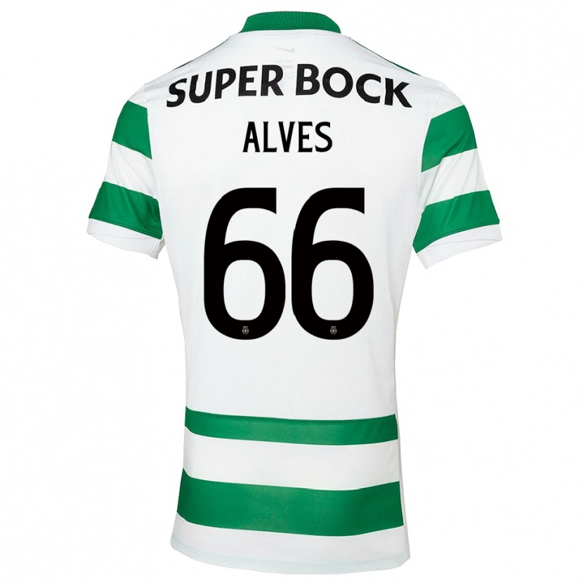 Danxen Dame Miguel Alves #66 Grønn Hvit Hjemmetrøye Drakt Trøye 2025/26 Skjorter T-Skjorte