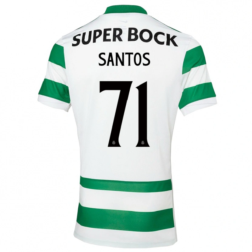 Danxen Dame Denilson Santos #71 Grønn Hvit Hjemmetrøye Drakt Trøye 2025/26 Skjorter T-Skjorte