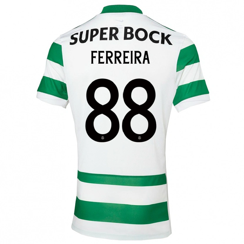 Danxen Dame Tiago Ferreira #88 Grønn Hvit Hjemmetrøye Drakt Trøye 2025/26 Skjorter T-Skjorte