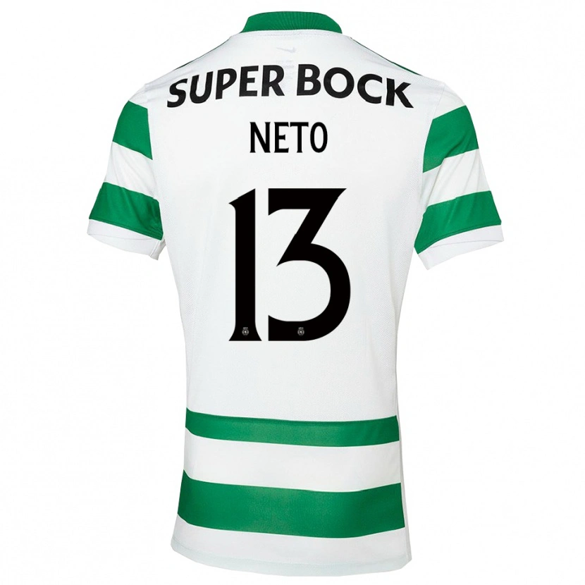 Danxen Dame Luis Neto #13 Grønn Hvit Hjemmetrøye Drakt Trøye 2025/26 Skjorter T-Skjorte
